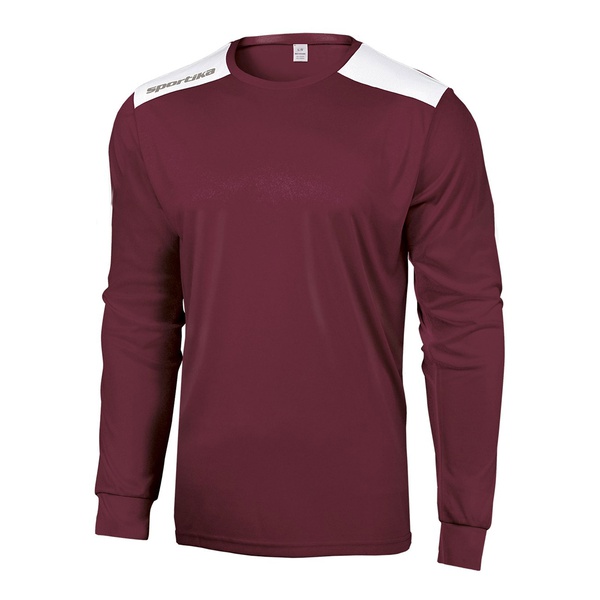MINSK maglia manica lunga UOMO burgundy white
