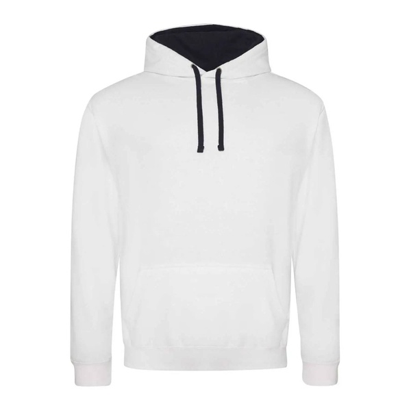 Felpa Hoodie con cappuccio bicolore arctic white french navy