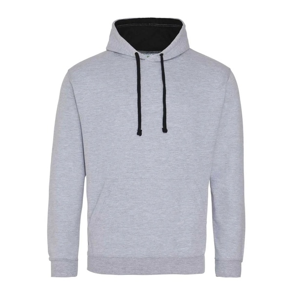 Felpa Hoodie con cappuccio bicolore heather grey jet black