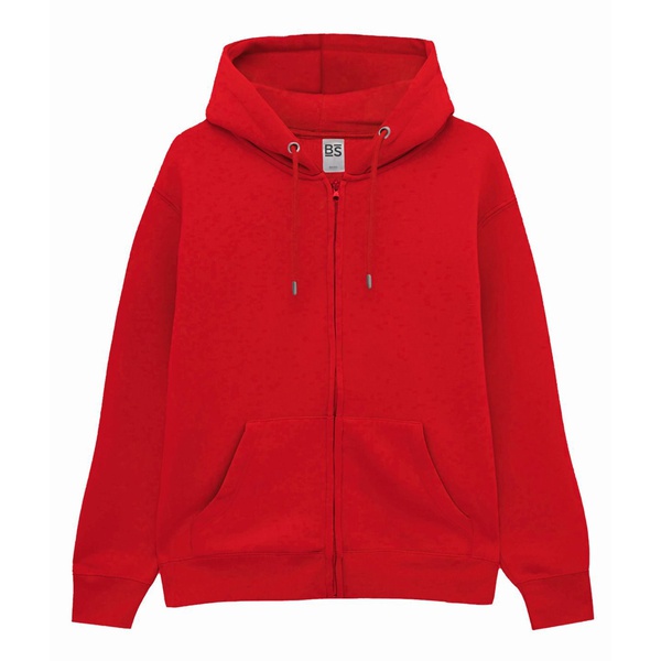 FELPA VEGA con zip e cappuccio UNISEX red