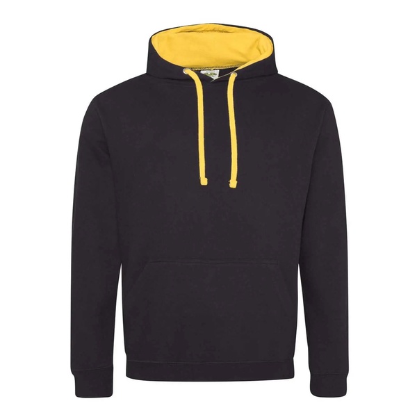 Felpa Hoodie con cappuccio bicolore jet black gold
