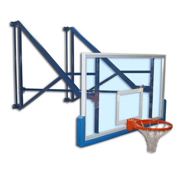 Impianto basket a muro chiudibile lateralmente -  Sbalzo 225 cm