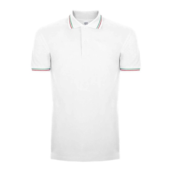 Polo Tricolor Italy bianco