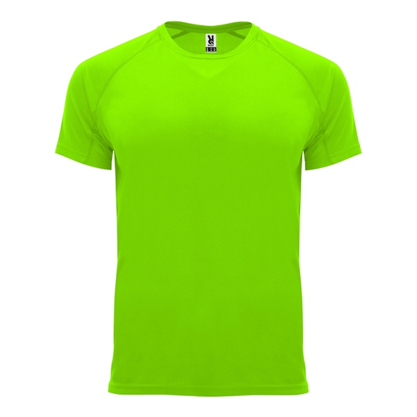 Bahrain - t-shirt tecnica raglan Verde fluo