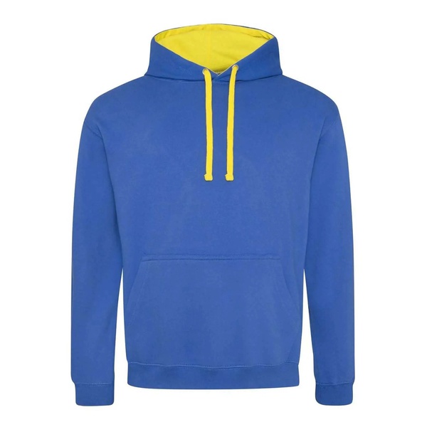 Felpa Hoodie con cappuccio bicolore royal sun yellow