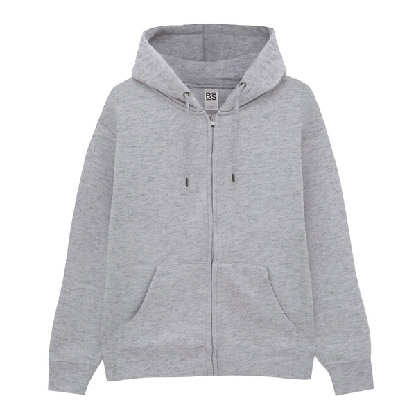 FELPA VEGA con zip e cappuccio UNISEX grey