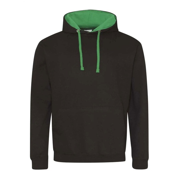 Felpa Hoodie con cappuccio bicolore jet black kelly
