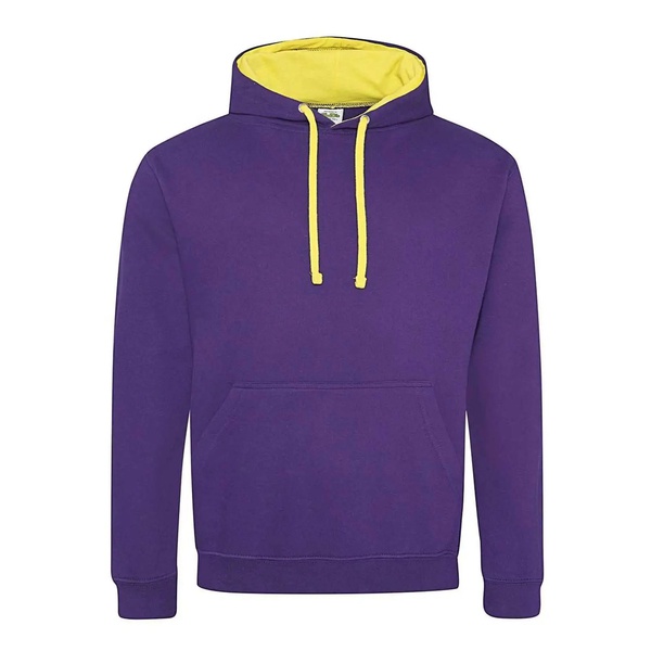 Felpa Hoodie con cappuccio bicolore purple sun yellow
