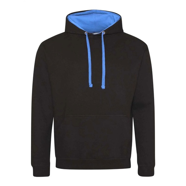 Felpa Hoodie con cappuccio bicolore jet black sapphire blue