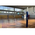 Impianto fisso pallavolo monotubolare in alluminio con bussole