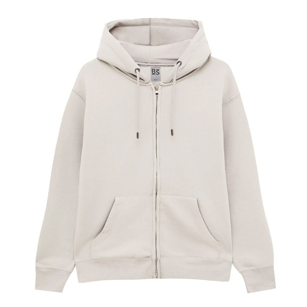 FELPA VEGA con zip e cappuccio UNISEX off white