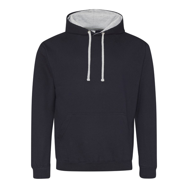 Felpa Hoodie con cappuccio bicolore new french navy heather grey