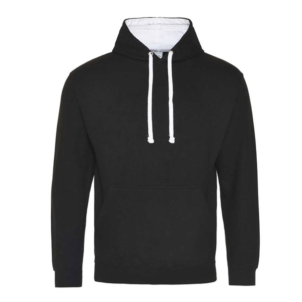 Felpa Hoodie con cappuccio bicolore jet black arctic white