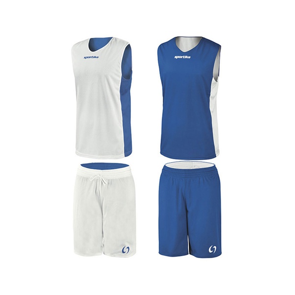 ASSEN Completo Basket Double Face royal withe