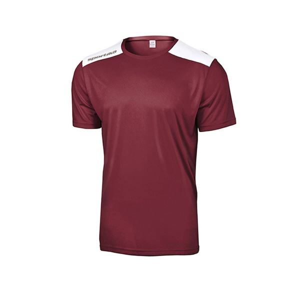 MINSK maglia manica corta UOMO burgundy white