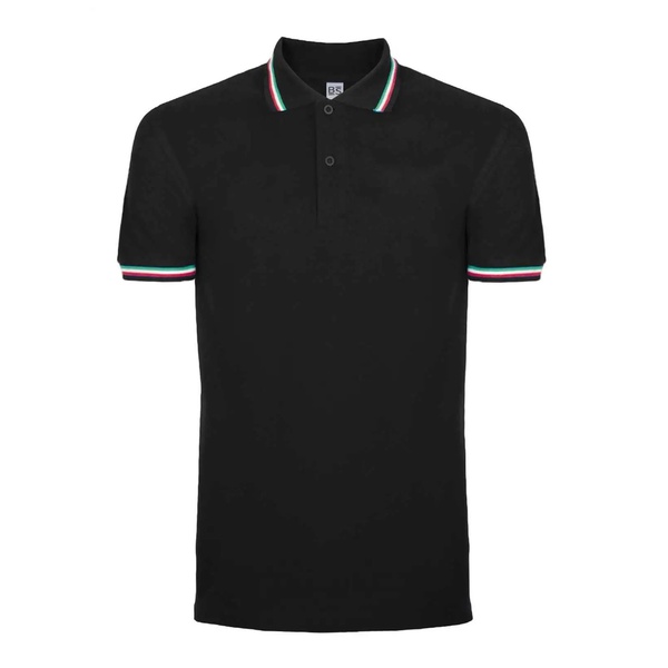 Polo Tricolor Italy nero