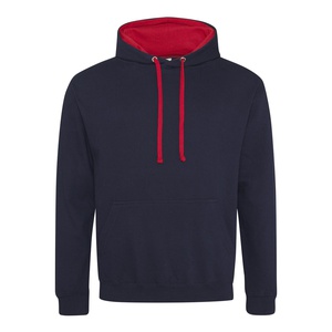 Felpa Hoodie a contrasto new french navy fire red