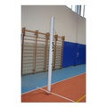Impianto fisso pallavolo monotubolare in alluminio con bussole