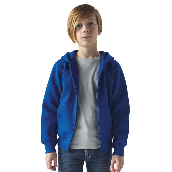 FELPA VEGA KIDS zip e cappuccio bambino royal blue