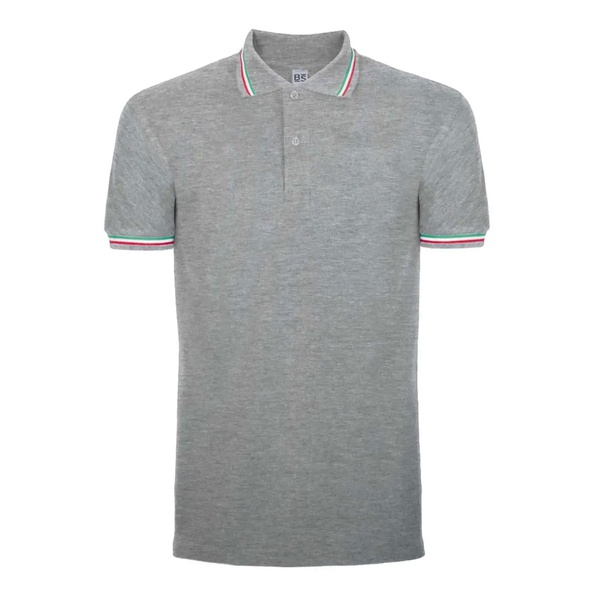 Polo Tricolor Italy grigio