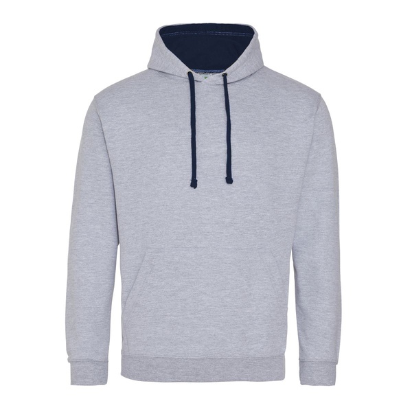 Felpa Hoodie con cappuccio bicolore heather grey french navy