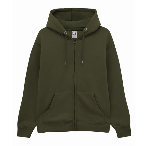 FELPA VEGA con zip e cappuccio UNISEX olive