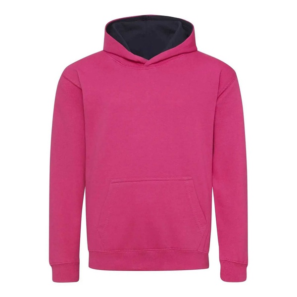Felpa Hoodie Kids con cappuccio bicolore hot pink french navy