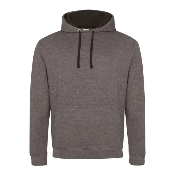 Felpa Hoodie con cappuccio bicolore charcoal jet black